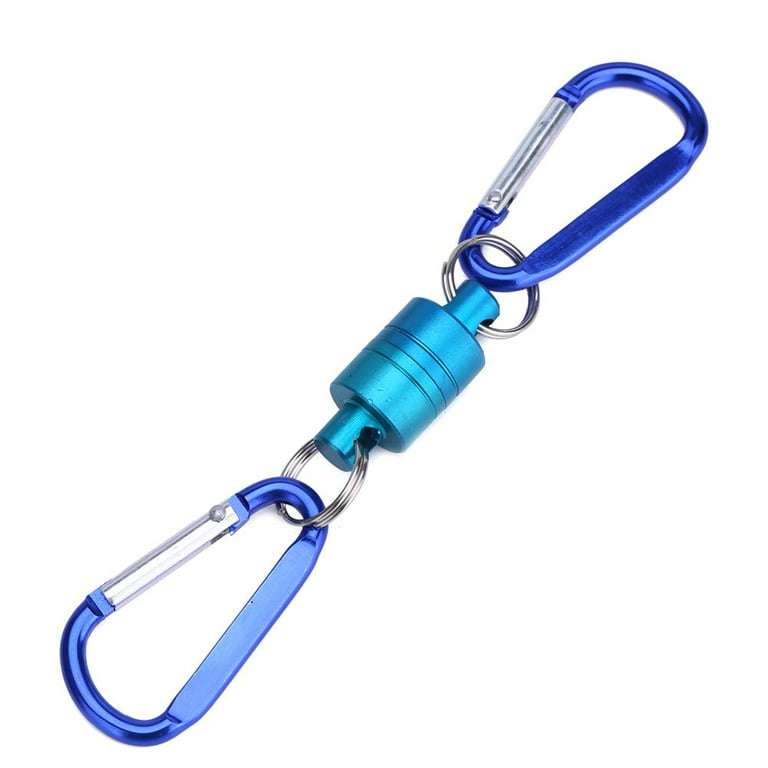 Yosoo Fishing Magnetic Net Release Holder, Fly Fishing Tackle Landing Net  Spring Snap Clips Hook with Aluminium Alloy Carabiner Ring Buckle Keychain  Keyring Magnet Bait/Lure 