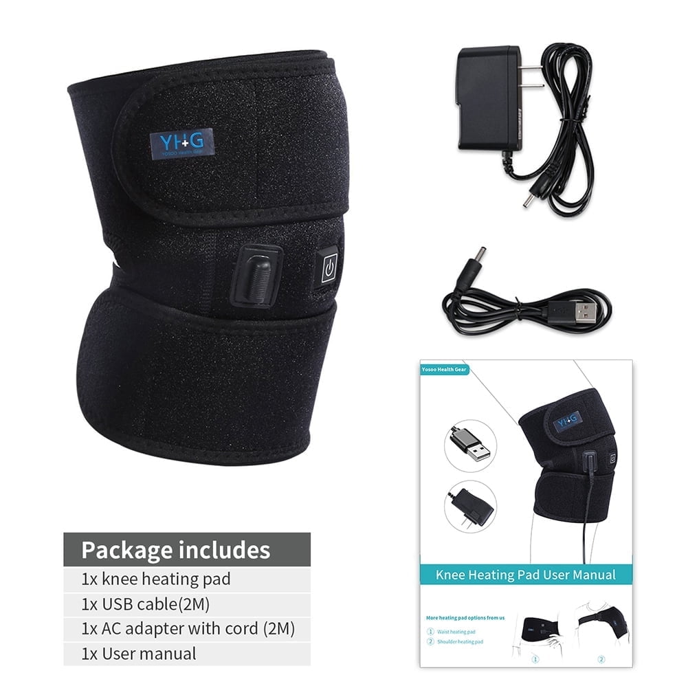 Adjustable Heated Knee Brace -Adjustable Thermotherapy Therapy Wrap for Arthritis Pain Relief, Sports Recovery