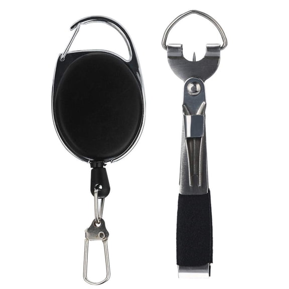 Yosoo Multi-functional 4 in 1 Tying Tool Kit Fishing Quick Knot Cutter Nippers Snip Nail Clippers Line with Retractor