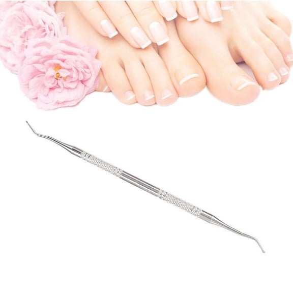 Yosoo Professional Stainless Steel Ingrown Toenail Care Correction Lifter File Cleaner Double Ended Pedicure Tool, Pedicure Tool, Toenail Care Tool
