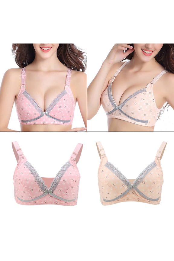 Yosoo Women Soft Cotton No Wire Maternity Bra Pregnant Underwear Breastfeeding Nursing Bras,Maternity Bra, Nursing Bras