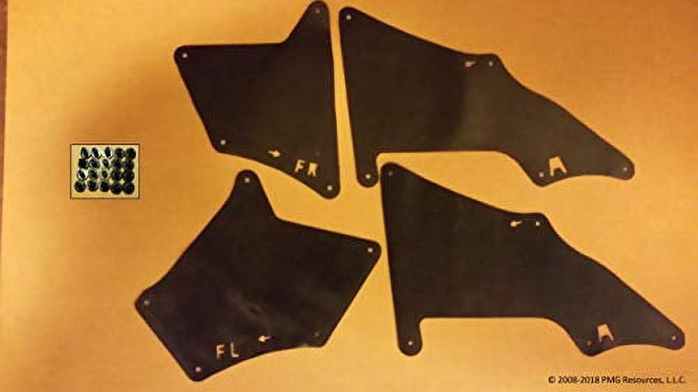 FJ Cruiser 2007-2014 Polished Rubber Splash Shields Set
