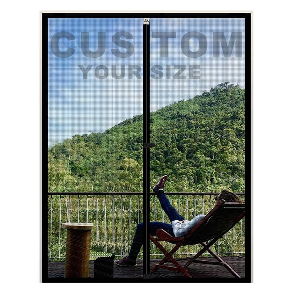 Yotache Custom Magnetic Screen for Door Size 80" - 90" Width (Powerful Magnet, Upgraded Strengthened Polyester), Screen Mesh for Wide, Sliding and Garage Door