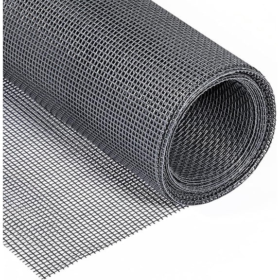 Yotache Window Screen Mesh 48"W x 99"L, Polyester Window Screen, Screen Door Mesh, Windows Screens and Screen Door Replacement, Patio Screen Mesh- Grey