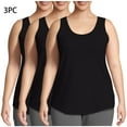 thumbnail image 1 of Yotami 3-Pack Oversized Tank Top for Women Summer Plus Size Top for Travel Solid Color Round Neck Trendy Athletic Tops, 1 of 4