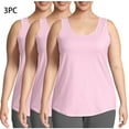 thumbnail image 1 of Yotami 3-Pack Oversized Tank Top for Women Summer Plus Size Top for Travel Solid Color Round Neck Trendy Athletic Tops, 1 of 4