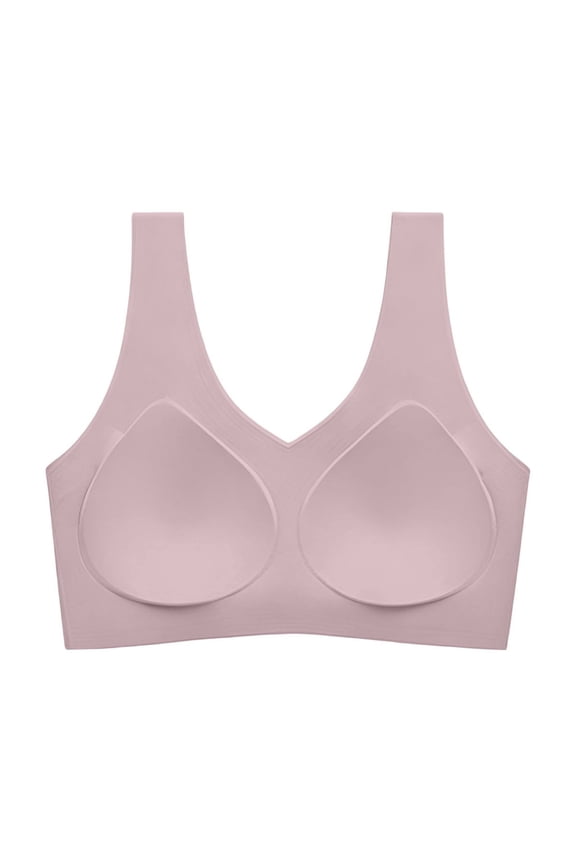 Bras for Women Wireless Push Up Lounge Underwear for Sleep Support Bra, 38A, Pink