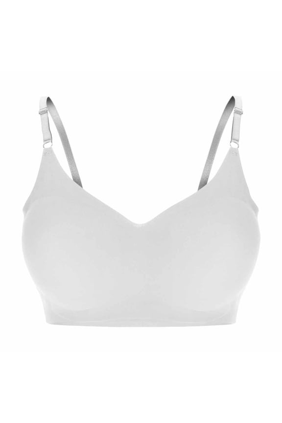 Everyday Bras for Women Solid Color Seamless Breathable Support Bra for Work Push Up Wireless Bra, 30A, White