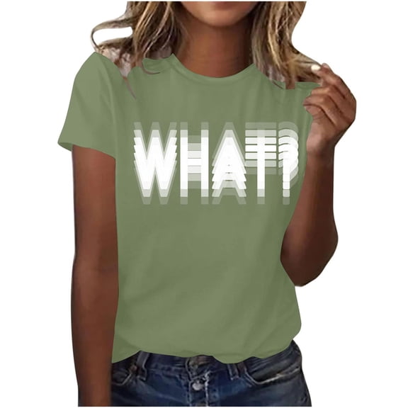 Yotami Funny Letter Graphic Tees for Women Summer Plus Size T-Shirt Crewneck Short Sleeve Casual Tops