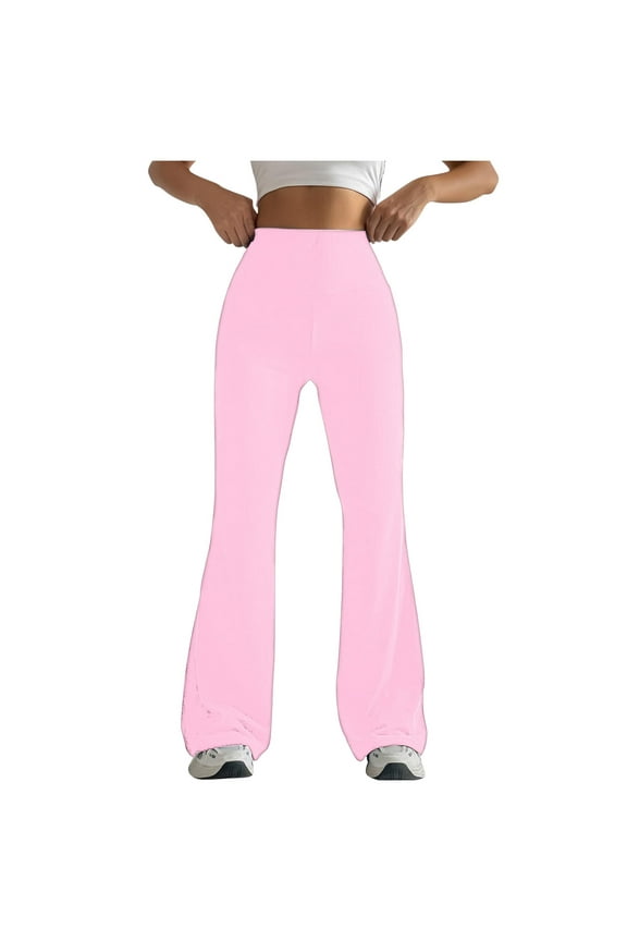 Gym Flare Leggings for Women Butt Lifting High Waisted Yoga Pants for Loungewear Tummy Control Pant