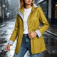 thumbnail image 1 of Yotami Hiking Rain Jacket Women Long Hooded Trench Coats with Waist Drawstring, Button Full Zip, Pocket, Waterproof Windbreaker Travel Outdoor Raincoat Fall Clothes Sizes S-XXL, 1 of 5