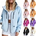 thumbnail image 1 of Yotami Rain Jackets Women, Zip-Up, Pocket, Solid Color, Drawstring, Lightweight Windbreaker Outerwear Hooded Raincoats Sizes S-XXL, 1 of 5