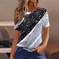 thumbnail image 1 of Yotami Short Sleeve Top for Women Plus Size Tshirt for Summer Round Neck Floral Print Casual T-Shirt Navy XXXL, 1 of 4