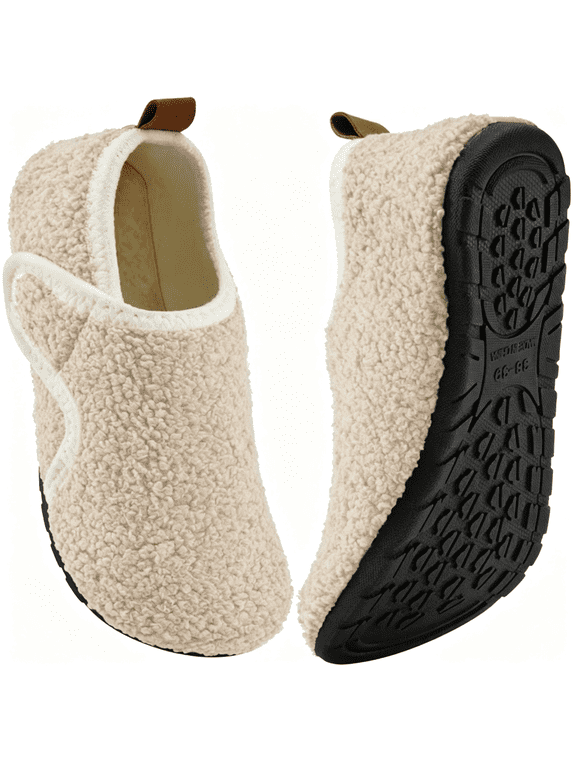 Slippers for Women Fuzzy Slippers Warm Slip On House Sock Shoes with Hook Loop