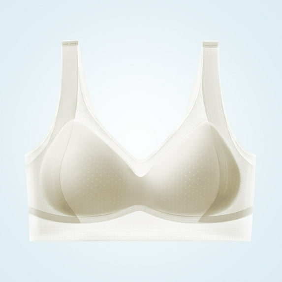 Yotami Wireless Bras for Women Push Up Comfort Underwear for Outdoor Support Bra, 32A, White