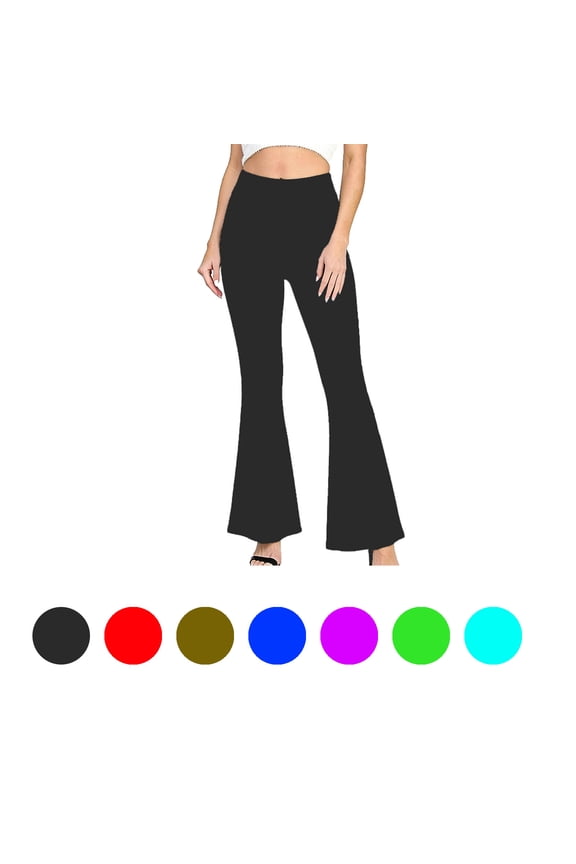 Women's High Waisted Yoga Pants Plus Size Flare Leggings with Pocket Tummy Control Pant