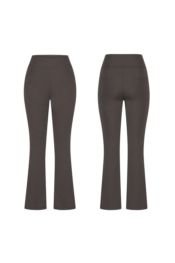 Women's High Waisted Yoga Pants Plus Size Flare Leggings with Pocket Tummy Control Pant