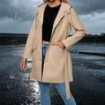thumbnail image 1 of Yotami Women's Long Rain Jacket Waterproof Hooded Trech Coat with Belted, Lightweight Outdoor Hiking Fall Raincoats, 1 of 5
