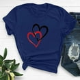thumbnail image 1 of Yotami Women's Love Plus Size Tshirt Valentine's Day Round Neck Summer Short Sleeve Heart Print Casual Tshirt Gift for Her, 1 of 3