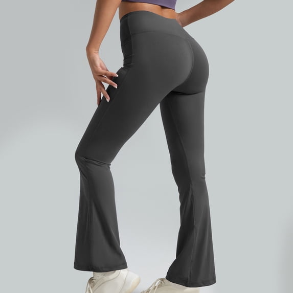 Yotami Women's Workout Leggings Plus Size Butt Lifting Flare Leg Pants for Fitness High Waisted Tummy Control Pant