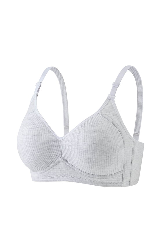 Womens Bras for Everyday Comfy Support Bra for Work Push Up Seamless Wireless Bra, 34A, Gray
