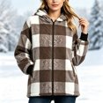 thumbnail image 1 of Yotami Womens Fall Winter Plaid Coat Jackets with Zipper Lightweight Outerwear Size S-XXL, 1 of 4