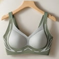 thumbnail image 1 of Yotami Womens Wireless Bras Comfort Underwear for Sleep Push Up Seamless Support Bra, 34A, Green, 1 of 4