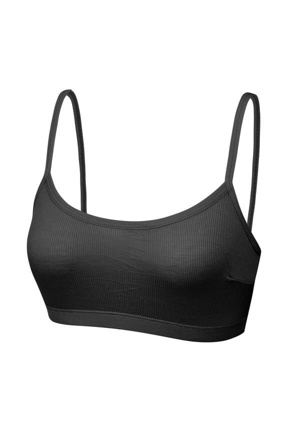 Womens Wireless Bras for Everyday Casual Underwear for Work Push Up Support Bra, 32B, Black