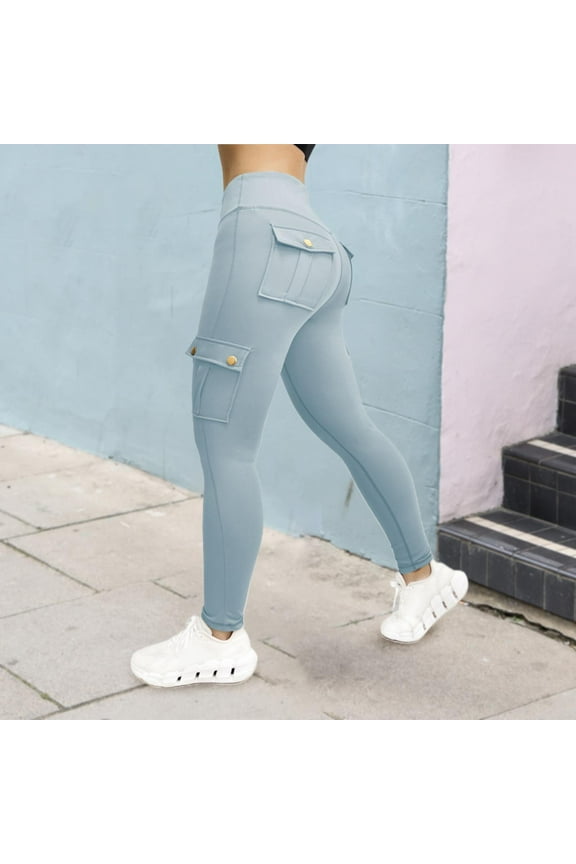 Workout Leggings for Women Plus Size High Waisted Yoga Pants with Pocket Tummy Control Pant