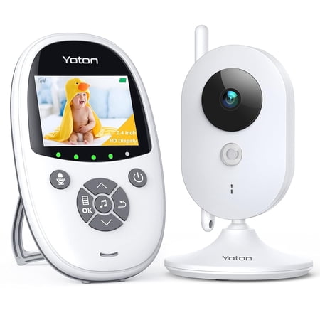YT Video Baby Monitor with Camera, 2.4 inch, Night Vision, 2-Way Talk, Lullabies