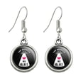 thumbnail image 1 of You Abducted My Heart Alien Love Funny Humor Novelty Dangling Drop Charm Earrings, 1 of 5