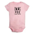 thumbnail image 1 of You Ain't Cool Unless You Pee Your Pants Funny Rompers For Babies, Newborn Baby Unisex Bodysuits, Infant Jumpsuits, Toddler 0-24 Months Kids One-Piece Oufits (Pink, 0-6 Months), 1 of 4