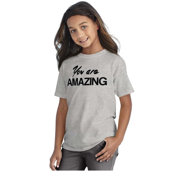 You Amazing Inspiring Motivated Girls Kids T Shirt Tees Teen Brisco Brands L