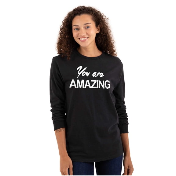 You Amazing Inspiring Motivated Women Plus Size Long Sleeve Graphic Tee Brisco Brands 2X