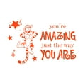 thumbnail image 1 of You Are Amazing Just Way You Are Cute dancing Cartoon Tiger Colorful Wall Design Wall Art Sticker Designs Vinyl Stickers For Home House Walls Rooms Windows Bedroom Decoration Size (20x20 inch), 1 of 3