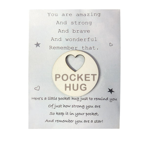 You Are Amazing Pocket Hug Card, Credit-Card Size Keepsake with Tiny Red Heart Token, Inspirational Gift for Friends, scholars Or Coworkers, Fits Wallet to Give Daily Motivation & , 1X Greeting Card