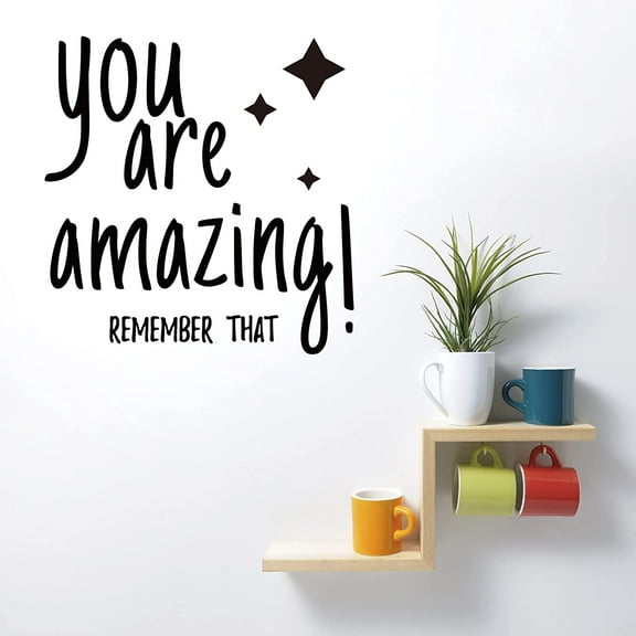 You are Amazing Quotes Wall Stickers Vinyl Inspirational Wall Decals DIY Saying Wall Art Home Decoration for Bedroom Gym Office Home Words Mixed Color DIY