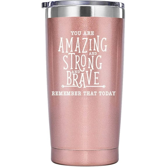 You Are Amazing Strong And Brave Tumbler Gifts.20 oz (Black)Inspirational,Encouragement Gifts for Men Women.Thank You Birthday Christmas Gifts for Sister Coworker Nurse Best Friends.