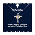 thumbnail image 1 of You And I Are More Than Sister. We're Like A Sister Cross Dancing Necklace, Love Sister Gifts, Jewelry For Sister from Sister, Unique sister cross necklace, Unique sister dancing necklace, Sister, 1 of 5