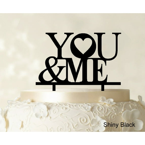 """You And Me"" Romantic Wedding Cake Topper Decoration Color Option Available ""-"" Inches Wide"
