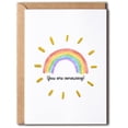thumbnail image 1 of You Are Amazing Card. Thank You Rainbow Card - Congrats Happy Card - Motivational Happy Card - Rainbow Gift - Friendship Card$$Office, 1 of 8