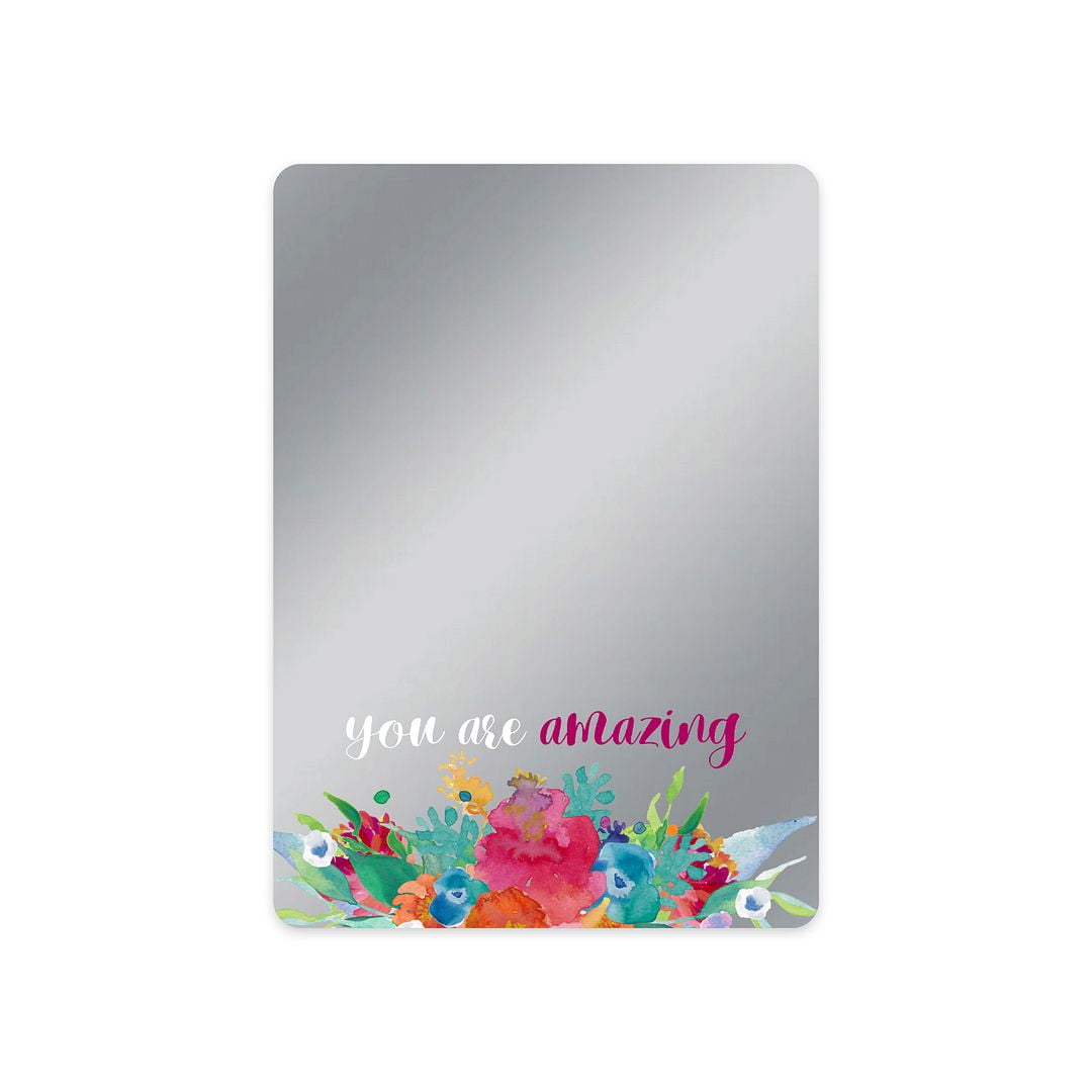 Svartur Magnetic Locker Mirror 5.12x6.69 Shatterproof Acrylic - Cute Love Yourself / Stars / Floral Designs For Gym, Office, School Lockers