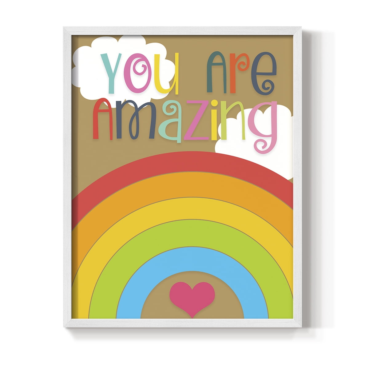 You Are Amazing Framed Print - Solid Wood in Single Picture Frame Solid Wood 2 Framed Print