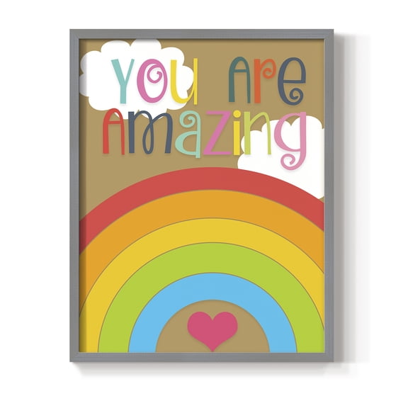 You Are Amazing Framed Print - Solid Wood in Single Picture Frame Solid Wood 2 Framed Print