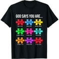 thumbnail image 1 of You Are Autism Awareness Puzzle Bible Verses Christian T-Shirt, 1 of 4