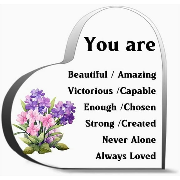 You Are Beautiful Amazing Victorious Gifts For Women Men,Acrylic Heart Keepsake For Teacher Colleague Boss Family And Friends