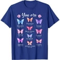 thumbnail image 1 of You Are Beautiful Butterfly Christian Religious Bible Verse Softstyle Unisex T-Shirt,Royal Blue Color,Size 2XL, 1 of 5