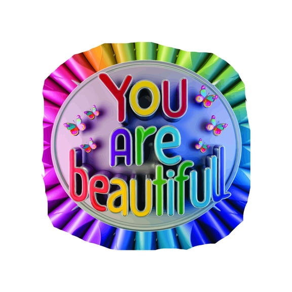 You Are Beautiful Radiant Gorgeous Lovely Stunning Divine Quote Wall Art Sticker Designs Vinyl Stickers For Home House Walls Rooms Windows Bedroom Decoration Size (12x12 inch)