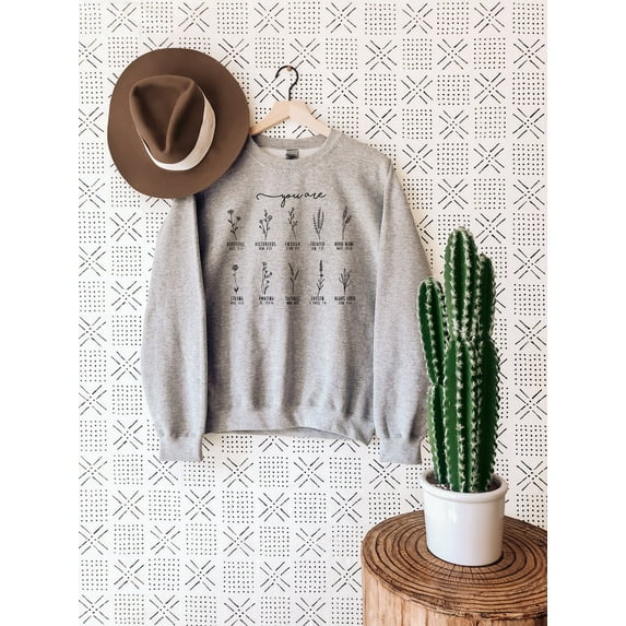 You Are Bible Verse Sweatshirt, Inspiration Bible Sweater, Wild flower Christian Shirt, Retro Christian Hoodie