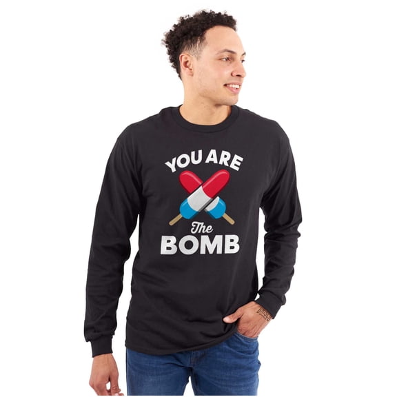 You Are Bomb Ice Pop Firecracker Long Sleeve TShirt Men Women Brisco Brands S